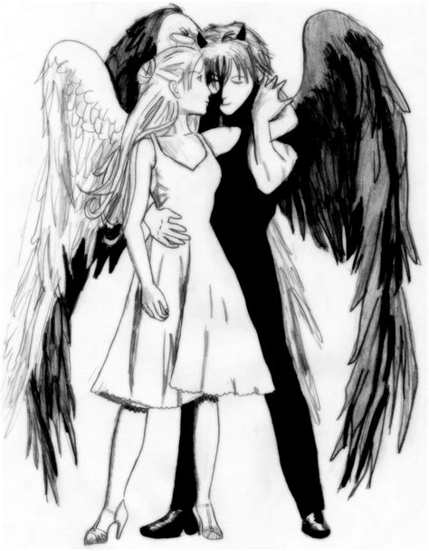 devil angel drawing|devil and angel drawing images.